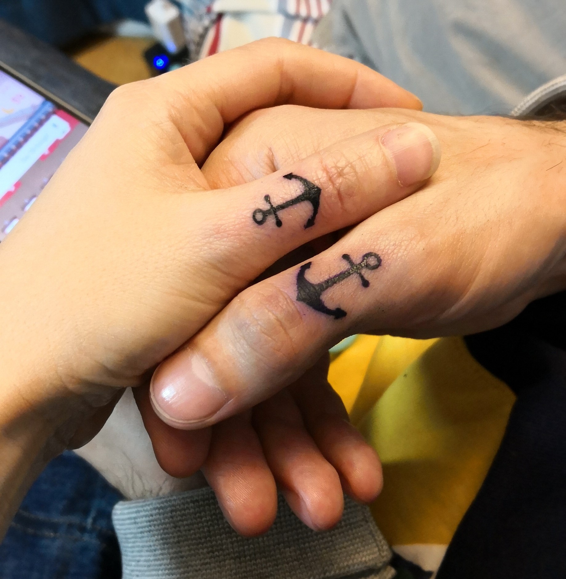 matching anchor tattoos
